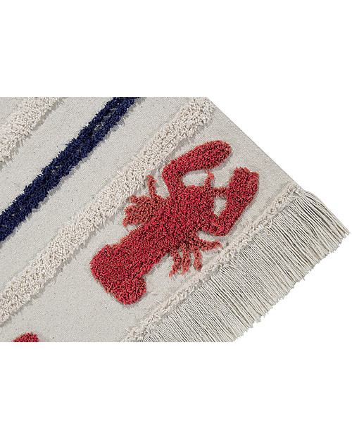 Lorena Canals Washable Rug Mini Lobster, Small - 100% Cotton (80x140 cm) Carpets