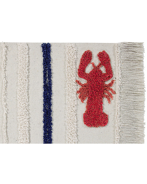 Lorena Canals Washable Rug Mini Lobster, Small - 100% Cotton (80x140 cm) Carpets