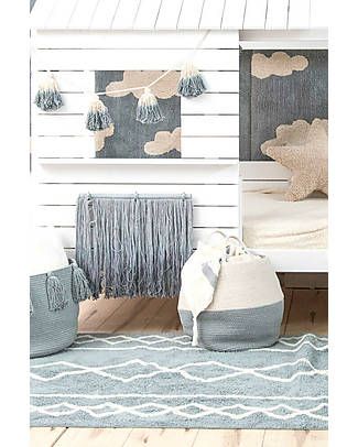 Lorena Canals Washable Rug Oasis Natural - Vintage Blue - Cotton - (120x160 cm) Carpets