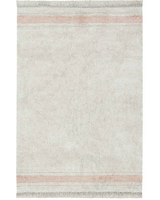 Lorena Canals Washable Rug - Off White and Pink - Natural Cotton - Little Chefs Collection - 90 x 130 cm Carpets