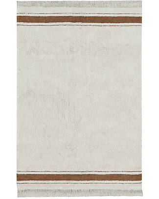 Lorena Canals Washable Rug - Off White and Toffee - Natural Cotton - Little Chefs Collection Carpets