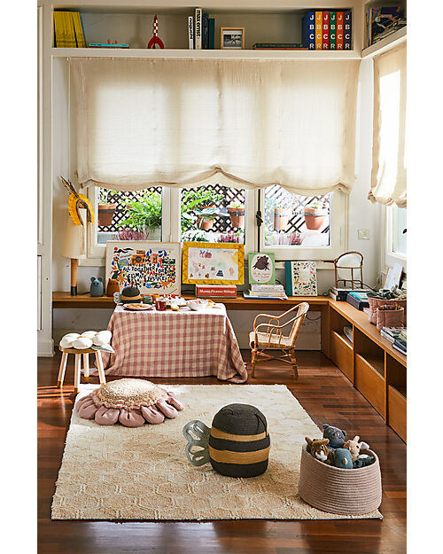 Lorena Canals Washable Rug - Sweet Honey - Ivory/Golden - Cotton - Planet Bee Collection - 140 x 200 cm Carpets