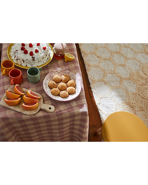 Lorena Canals Washable Rug - Sweet Honey - Ivory/Golden - Cotton - Planet Bee Collection - 140 x 200 cm Carpets