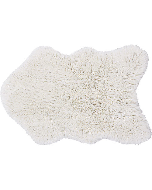 Lorena Canals Wool Round Edge Rug - Sheep White - Sheep of the World Collection - 75 x 110 cm Carpets