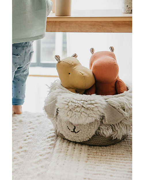 Lorena Canals Woolable Storage Basket - Pink Nose Sheep - (30x27x22 cm) Storage organisers