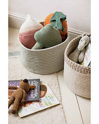 Lorena Canals Woven Basket - Sage - Large and Elegant! - Little Chefs Collection Toy Storage Boxes