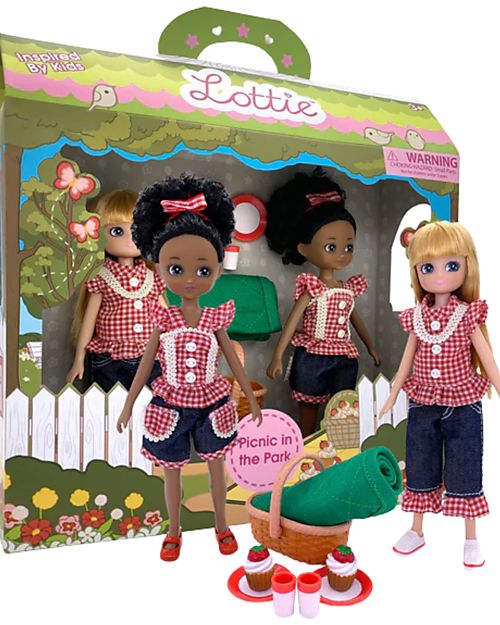 Lottie Doll Set and Picnic Accessories in the Park unisex bambini