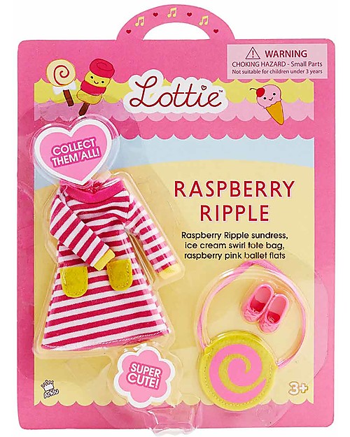 Lottie Raspberry Ripple Outfit Set, for Lottie Doll girl