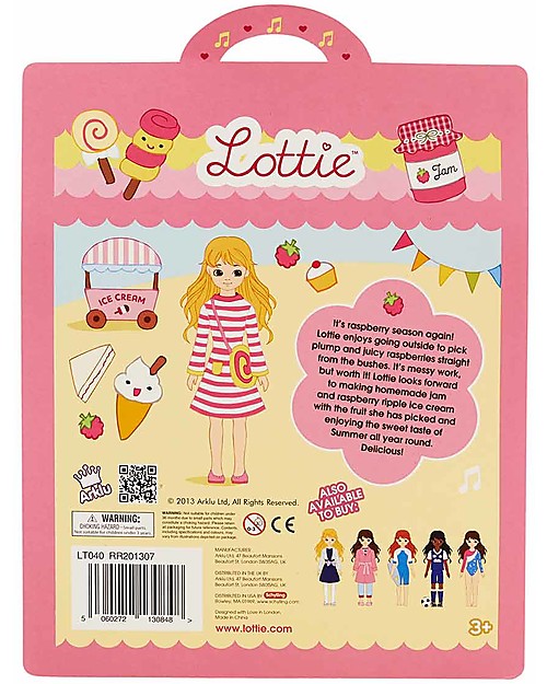 Lottie Raspberry Ripple Outfit Set, for Lottie Doll Dolls Accessories