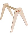 Loullou Baby Gym Combination Pack Rose, Wooden Baby Gym + Pink Hanging Toys Baby Gym