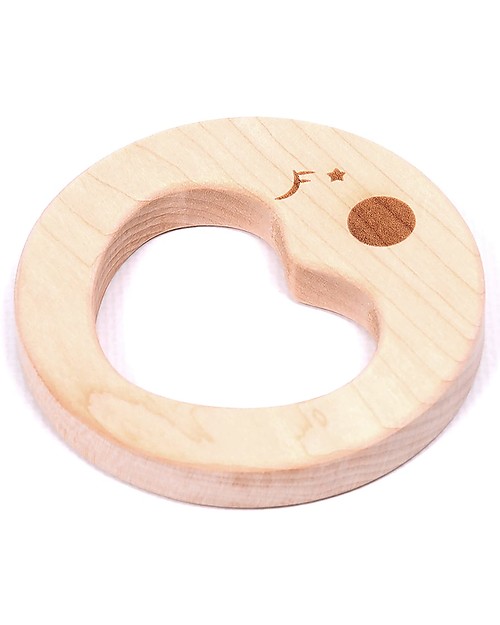 Loullou Natural Teether, Heart Toy - Maple Wood Teethers