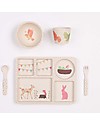 Love Mae 5-pieces Bamboo Dinner Set, Woodland Tea Party - Durable and ecological! Perfect gift idea! Bowls & Plates