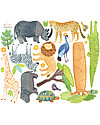 Love Mae Fabric Wall Stickers, Safari - Repositionable and Biodegradable! Wall Stickers