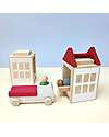 Lubulona Hospital Set with Ambulance - FSC-PEFC Beech Wood Wooden Toy Cars, Trains & Trucks