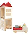 Lubulona Hospital Set with Ambulance - FSC-PEFC Beech Wood Wooden Toy Cars, Trains & Trucks