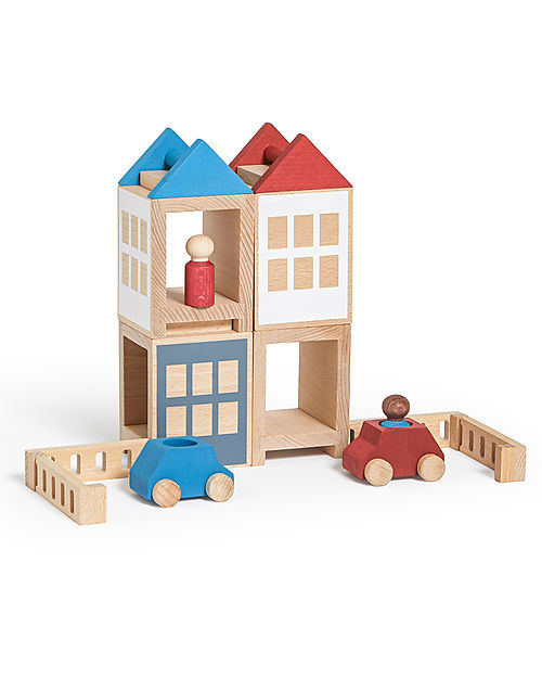 Lubulona Lubu Town Maxi - Summerville - FSC-PEFC Beech Wood Wooden Toy Cars, Trains & Trucks