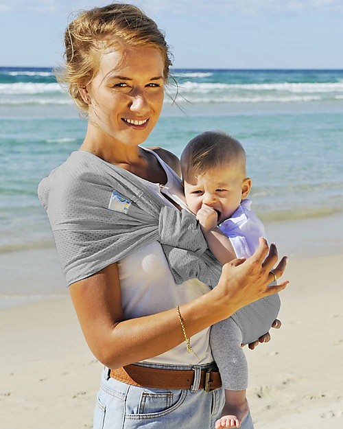 Lightweight Baby Sling SUKKIRi Ideal for Summer Grey