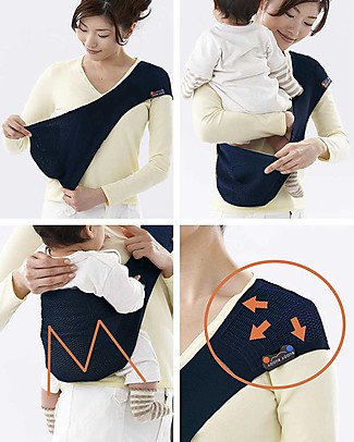 Lucky Baby Ultra Light Baby Sling Dark Blue - SUPPORi - Fits in your Pocket Baby Slings