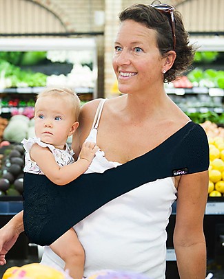 Lucky Baby Ultra Light Baby Sling Dark Blue - SUPPORi - Fits in your Pocket Baby Slings