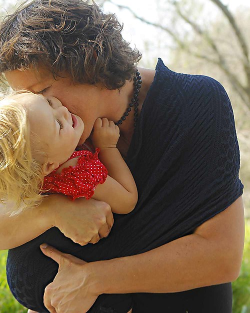 Lucky Baby Wacotto, 2-in-1 Baby Carrier, Navy Blue - 6-36 mths - Also great as infinity scarf! Baby Slings