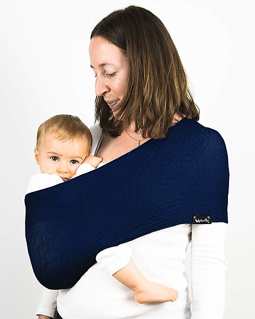 Lucky Baby Wacotto, 2-in-1 Baby Carrier, Navy Blue - 6-36 mths - Also great as infinity scarf! Baby Slings