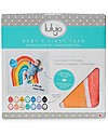 Lulujo Baby Baby’s First Year Swaddle + Cards Set, A Dream Come True - For the social baby and parents! Muslin Swaddle