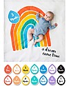 Lulujo Baby Baby’s First Year Swaddle + Cards Set, A Dream Come True - For the social baby and parents! Muslin Swaddle