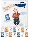 Lulujo Baby Baby’s First Year Swaddle + Cards Set, Greatest Adventure - For the social baby and parents! Muslin Swaddle