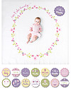 Lulujo Baby Baby’s First Year Swaddle + Cards Set, Isn't She Lovely - For the social baby and parents! Muslin Swaddle