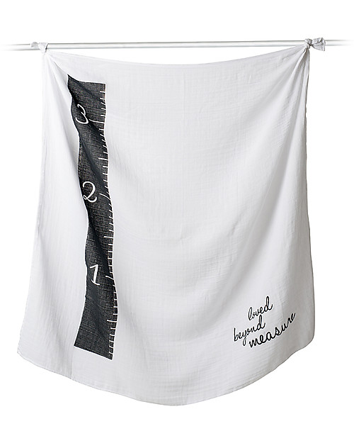 Lulujo Baby Baby’s First Year Swaddle + Cards Set, Loved Beyond Measure - For the social baby and parents! Muslin Swaddle