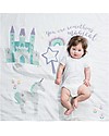 Lulujo Baby Baby’s First Year Swaddle + Cards Set, Something Special - For the social baby and parents! Muslin Swaddle