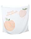 Lulujo Baby Baby’s First Year Swaddle + Cards Set - Sweet as a Peach - For the social baby and parents Muslin Swaddle