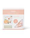 Lulujo Baby Baby’s First Year Swaddle + Cards Set - Sweet as a Peach - For the social baby and parents Muslin Swaddle