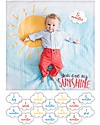 Lulujo Baby Baby’s First Year Swaddle + Cards Set, You Are my Sunshine - For the social baby and parents! Muslin Swaddle