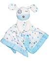 Lulujo Baby Doudou Comforter Lovie - Blue Puppy - 100% Cotton Muslin Doudou & Comforters
