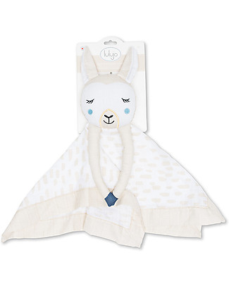 Lulujo Baby Doudou Comforter Lovie - Llama - 100% Cotton Muslin Blankets