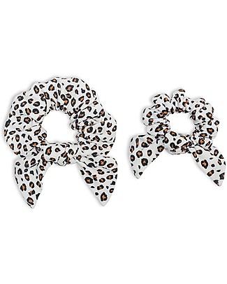 Lulujo Baby Mommy + Me Scrunchies - Cheetah - Bamboo jersey Hair Accessories