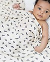 Lulujo Baby Set of 2 Swaddle Blankets 100 x 100 cm - Boho - 100% Cotton Muslin - Mudcloth+Black Birds Muslin Swaddle