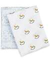 Lulujo Baby Set of 2 Swaddle Covers 100 x 100 cm - Rocking Horse/Toile - 100% Cotton Muslin Muslin Swaddle