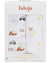 Lulujo Baby Set of 2 Swaddles 100 x 100 cm - Barnyard/Hen & Chicks - 100% cotton muslin Muslin Swaddle