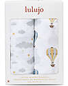 Lulujo Baby Set of 2 Swaddles 100 x 100 cm - Hot Air Baloon - 100% cotton muslin Muslin Swaddle
