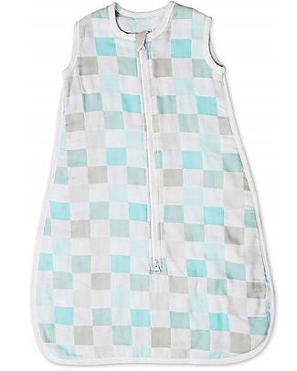 Lulujo Baby Sleeping Bag Sac De Couchage, Green - 100% Cotton Light Sleeping Bags