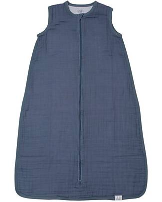 Lulujo Baby Sleepsacs - Navy Night - TOG1 - 100% Cotton Muslin Sleeping Bags
