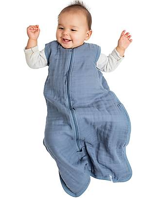 Lulujo Baby Sleepsacs - Navy Night - TOG1 - 100% Cotton Muslin Sleeping Bags