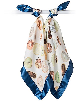 Lulujo Baby Soft Security Blanket 40 x 40 cm, Donuts - 100% cotton - 2 Pieces Swaddles