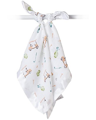 Lulujo Baby Soft Security Blanket 40 x 40 cm, Golf - 100% cotton - 2 Pieces Swaddles