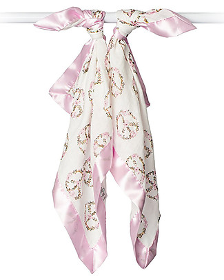 Lulujo Baby Soft Security Blanket 40 x 40 cm - Peace - 100% cotton - 2 Pieces Swaddles