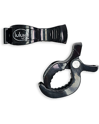Lulujo Baby Stroller Clips, 2-Pack - Black Swaddles