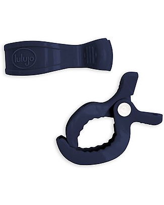 Lulujo Baby Stroller Clips, 2-Pack - Navy Blankets