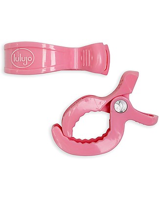 Lulujo Baby Stroller Clips, 2-Pack - Pink Muslin Swaddle